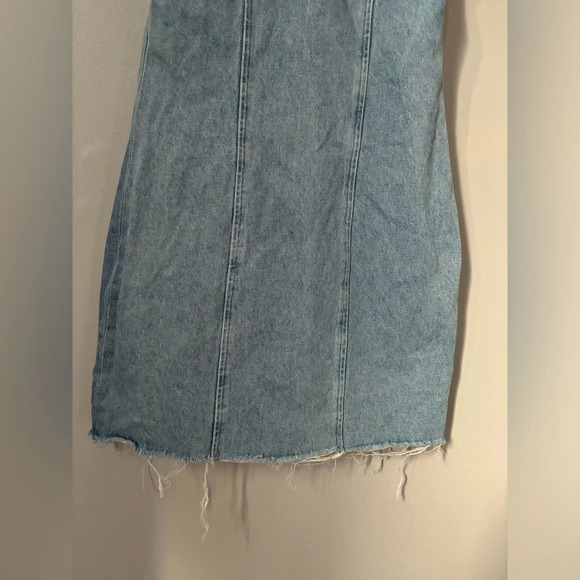 GRLFRND Vanessa denim halter neck mini dress, size XS - Picture 2 of 5